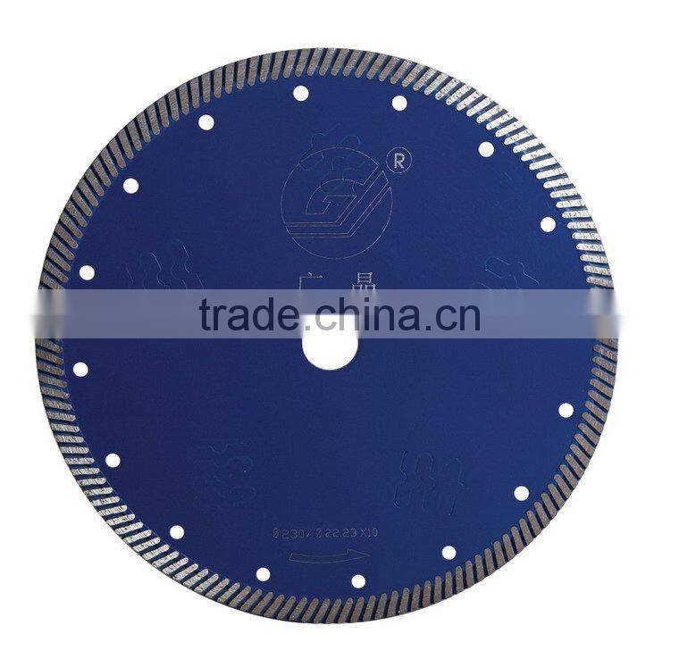 9" 230mm Fast Cutting, Quality Turbo Diamond Blade for cutting stone(Guangjing brand)