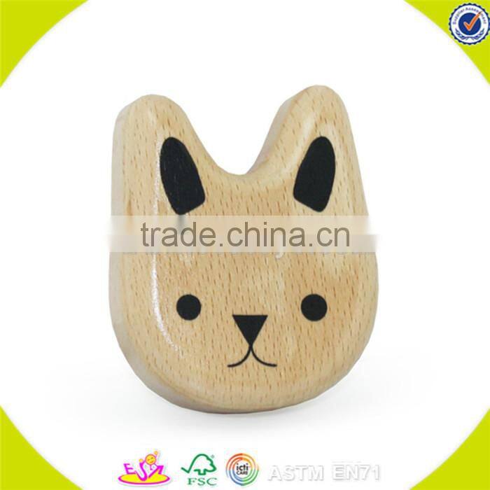 Wholesale beautiful toddler wooden hand the bell toy educational wooden hand the bell toy W07I022