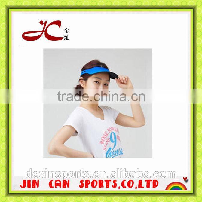 Promotional Leather Trimed Cheap neoprene Plastic Sun visor cap