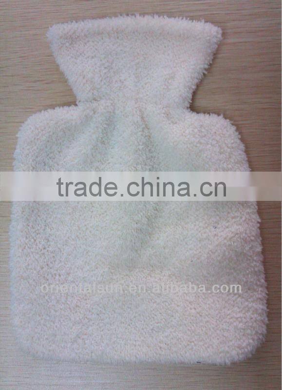 White Rectangle Cotton Hot Water Bottle With Covers