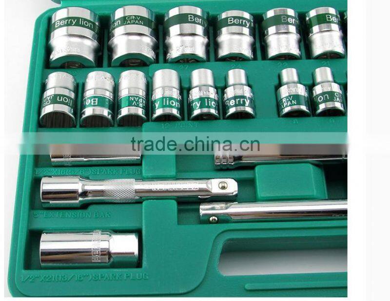 Berrylion best Quality 32pcs Socket Set Chorme-Vanadium Steel Socket Tool Set