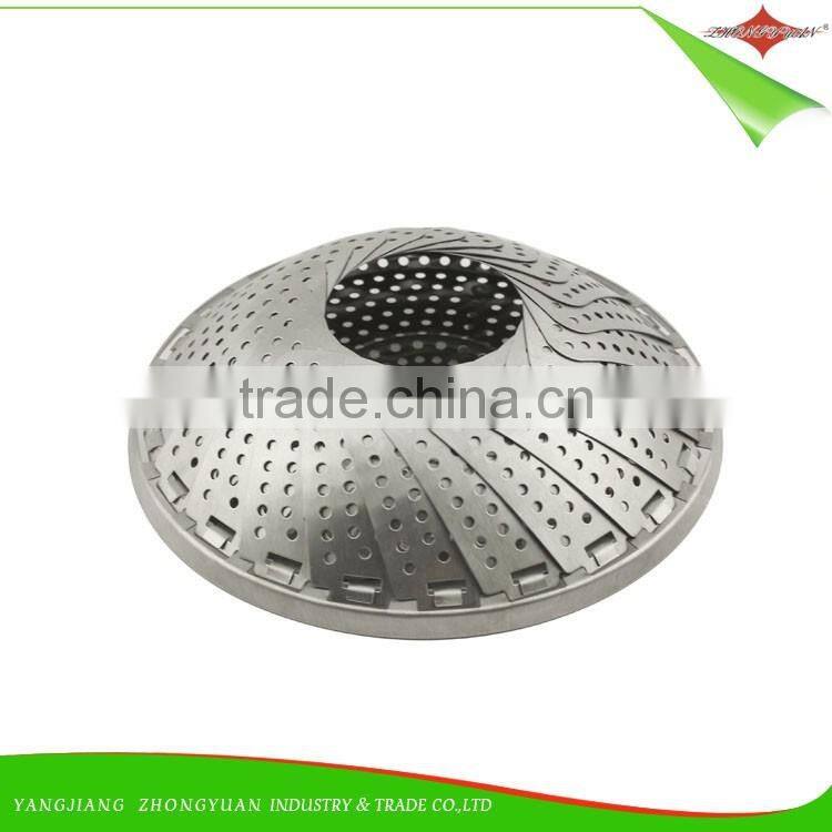 ZY-F1505 stainless steel folding vegetable steamer basket for kitchenware