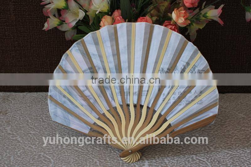 Customizd bamboo cloth fan for film advertising