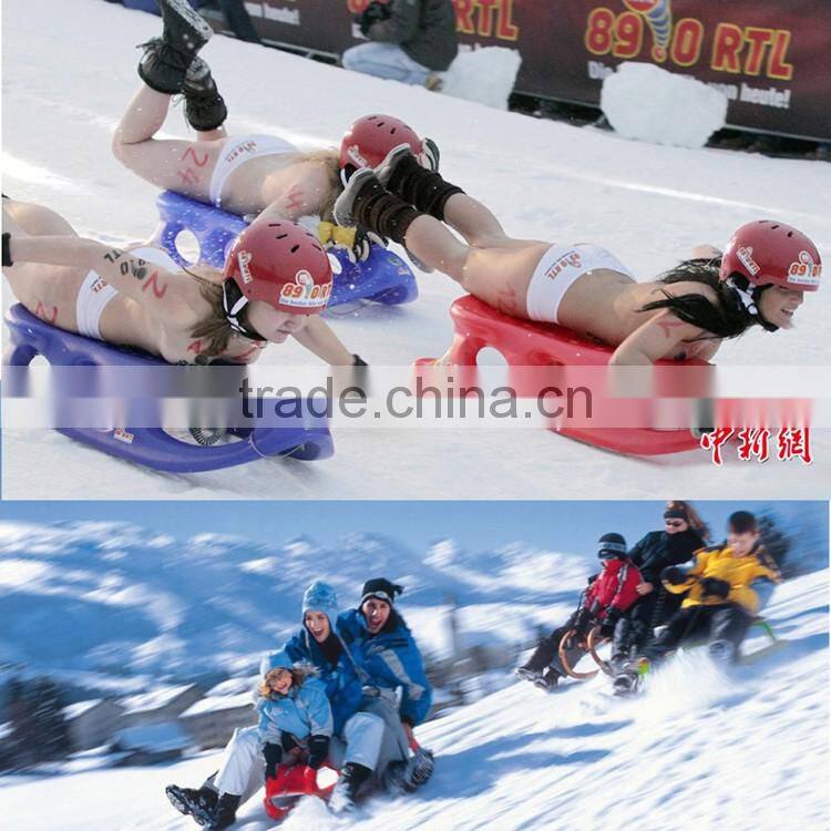 Snow Ice Sledge Winter Toboggan Solid Durable Fast With Steering Wheel Snow-Ice-Sledge-Winter-Tobogga