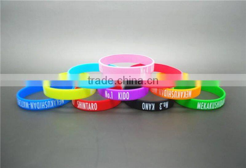 Customized Sports Silicone Whistle Slap Bracelet Wristband