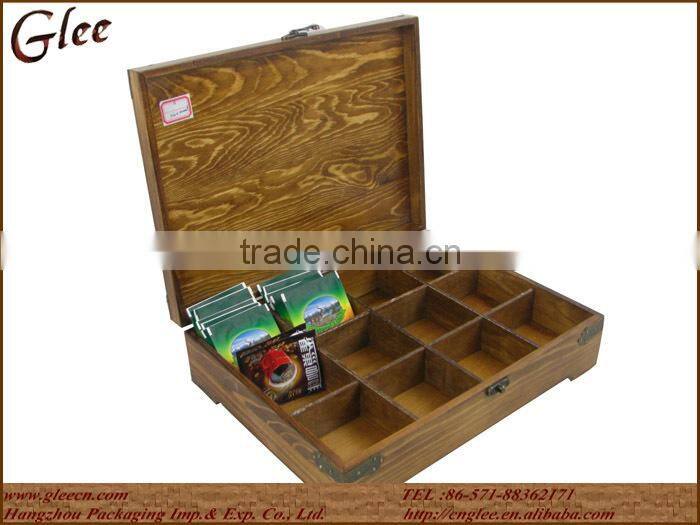 Antique Wooden Tea Box Coffee Wooden Box