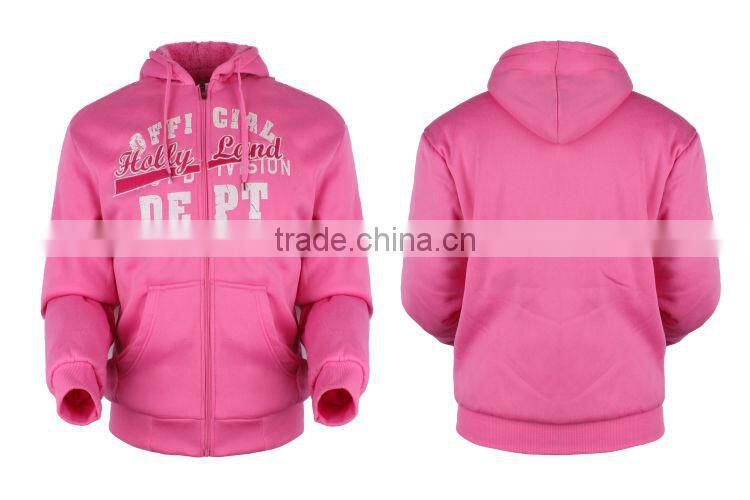 Trade Assurance DADI 2015 New Women Custom Casual Blank Plain Sports Wear Gym Zip Hoodies