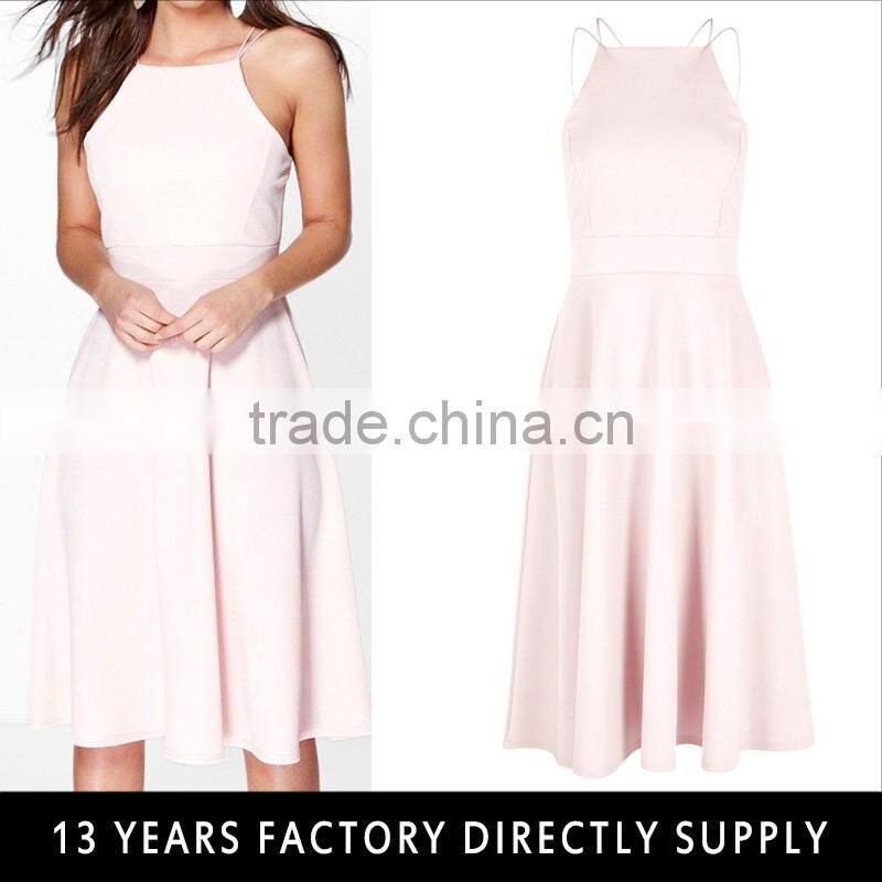 2016 New arrival beautiful lady designer solid color one-piece short dress stitching designs