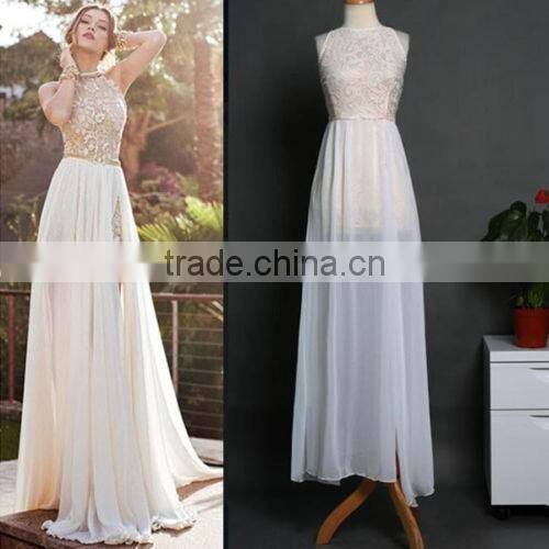 Sexy Women Lace Formal Long Bridesmaid Prom Party Cocktail Evening Dress Gown
