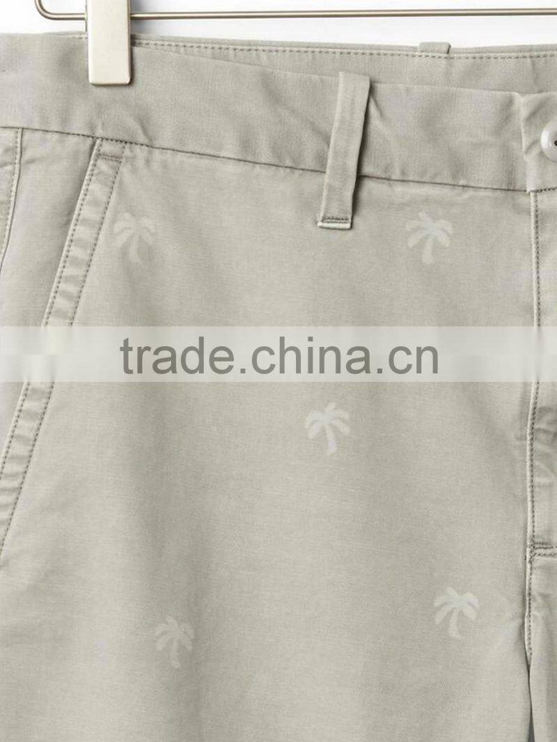 cotton+elatic twill board shorts pants custom fitness chino mens shorts