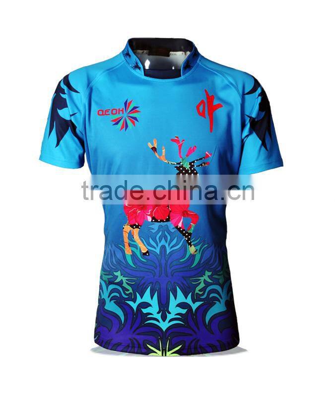 Cervus nippon Temminck custom design Rugby football jersey