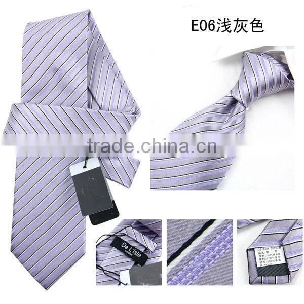 HD7-T57 Handmade Natural 100%silk jacguard woven neck tie for business