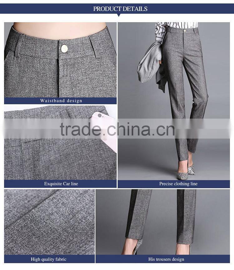 Female small straight pants suit dress pants occupation high waisted jeans leisure trousers custom made as your need