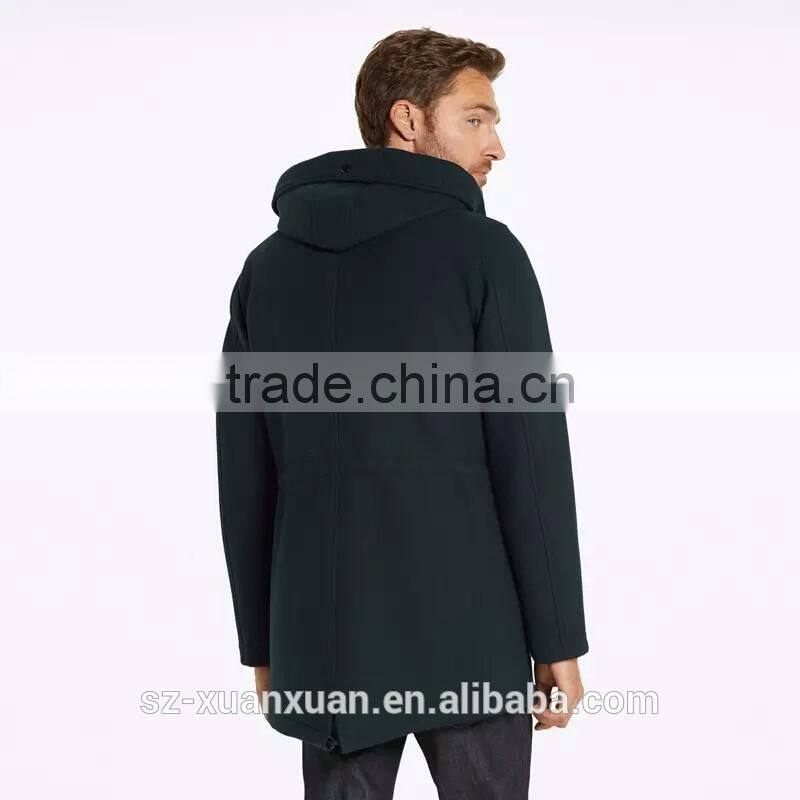 Customized black plain down jacket winter thick coat for men