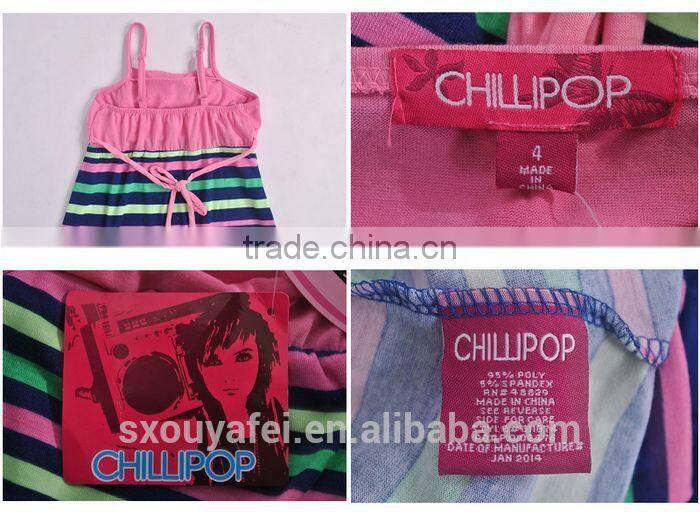 kids clothing wholesale strapless dress for child girls slip dress in stock