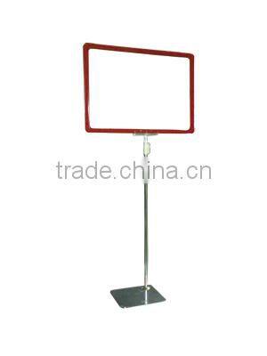 Height adjustable sign board picture frame advertising product