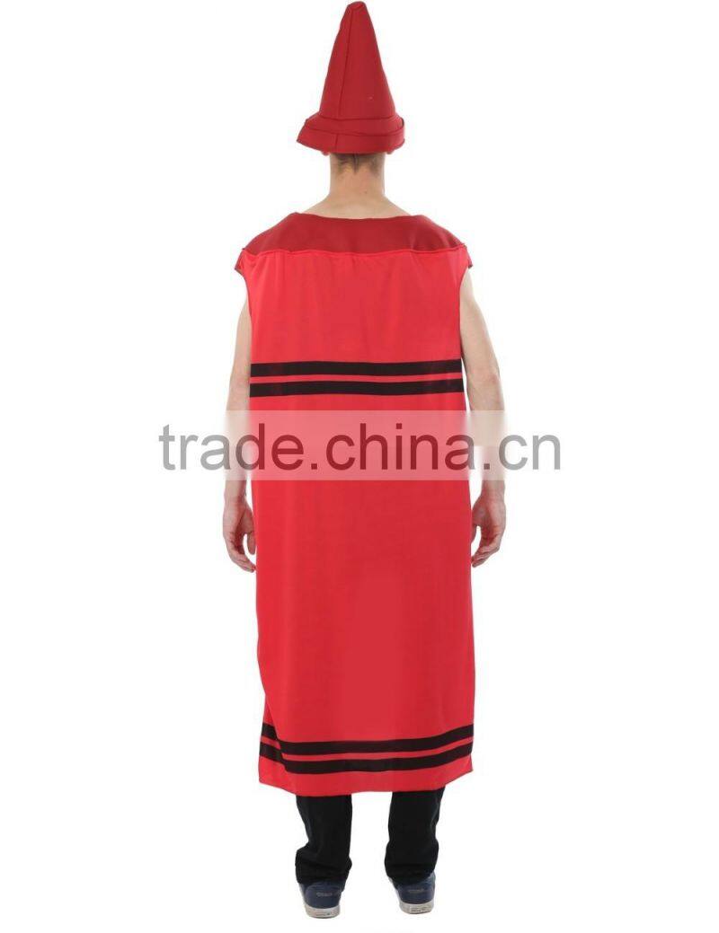 Adult Men's Red Crayon Costume
