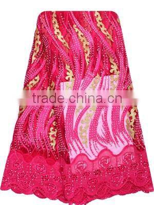 Bestwaytex 2016 New Design Peach French Net Lace Fabric FL1159-5