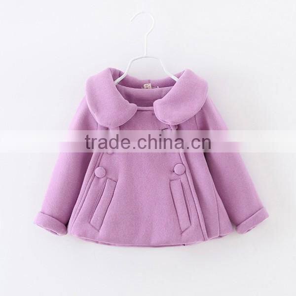 Girls stylish design fleece bowknot coat in spring