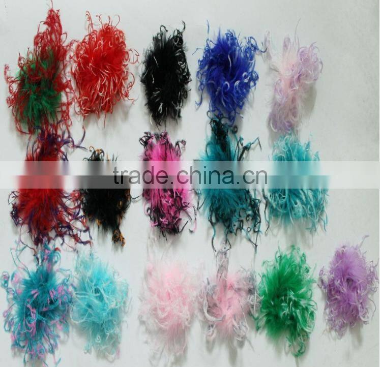 Wholesale cheap Artifical colorful ostrich feather curly boas for sale