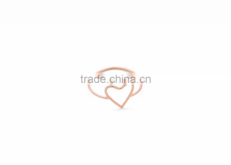 Latest Rose Gold Plated Heart Ring