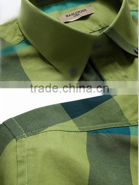 Casual men fashion designer plaids shirts/ fancy-shirts-for-men