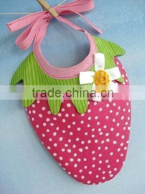 New arrival cute design Hot Sale baby cotton clothes fruit style baby bibs