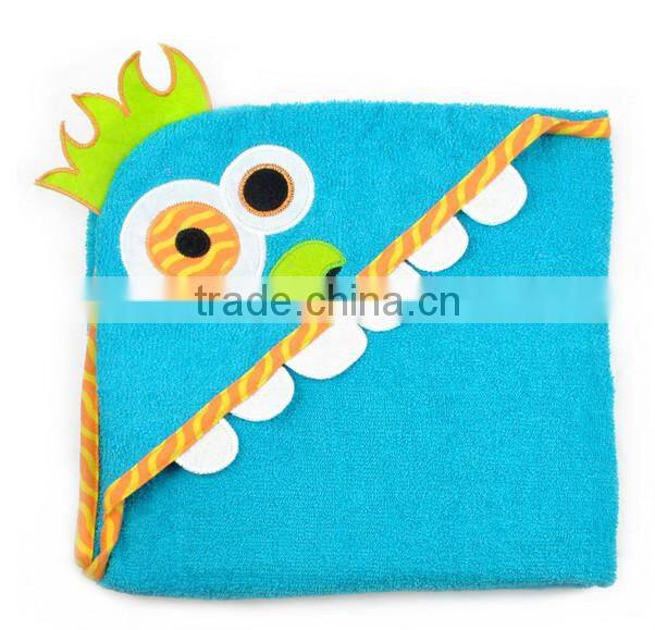 Cuddle plush snuggle custom cotton terry applique animal baby swaddle blanket wholesales