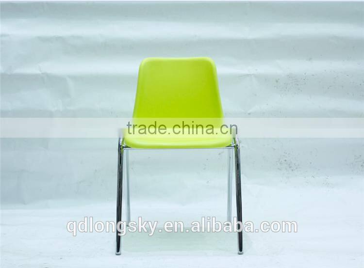 LS-4004 new plastic school chair with steel frame PP cheap plastic restaurant chair