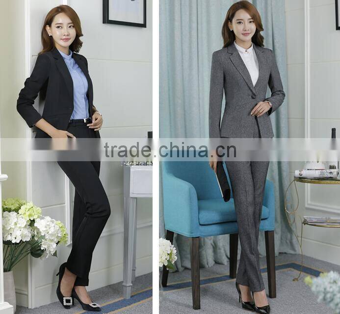 custom 2017 business shirt women formal suit elegant women pants suit