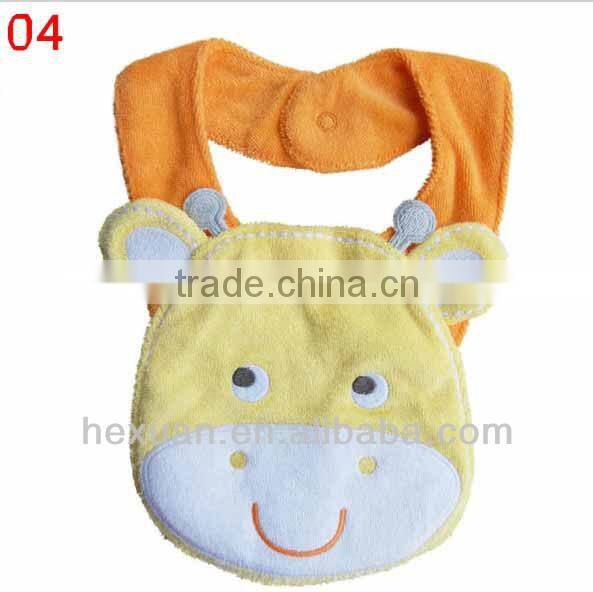 61 New designs stocked or OEM, Cotton Lovely Cartoon Animal Baby Bibs
