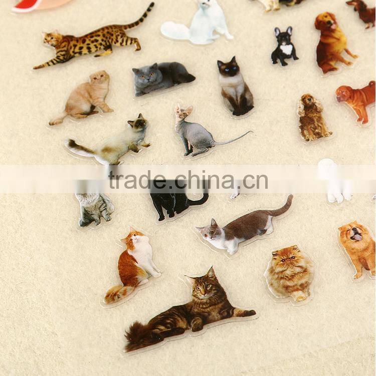 Children Carton Sticker PVC animal shape sticker DIY decoration sticker