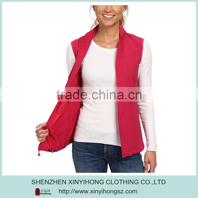 Two zippered hand pockets 94% polyester 6% elastane customize womens Activate Vest