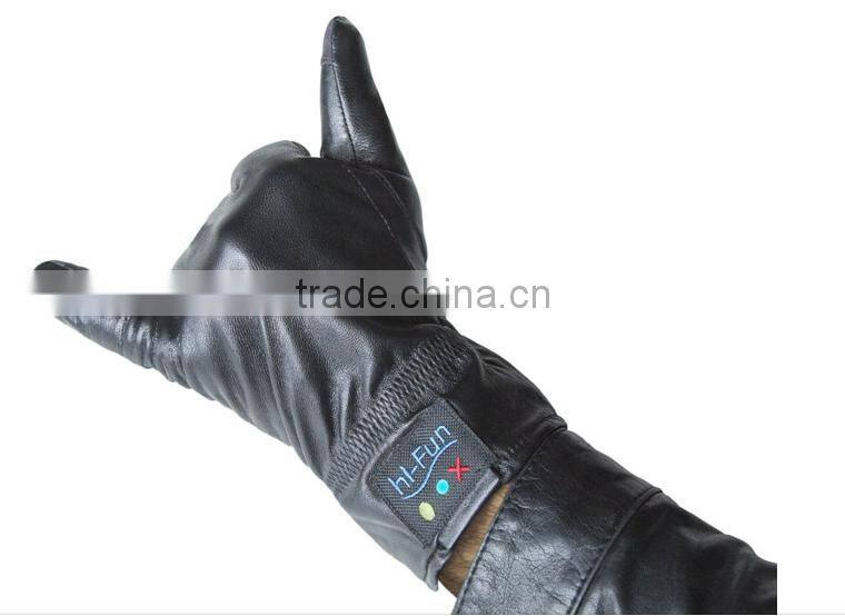 China bluetooth gloves Leather Touchscreen Gloves