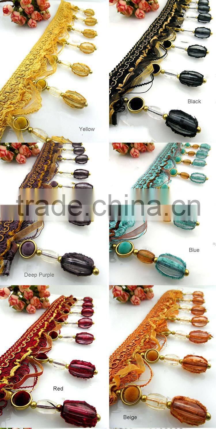 Factory Store High Quality Classic Braid Beaded with Fringe