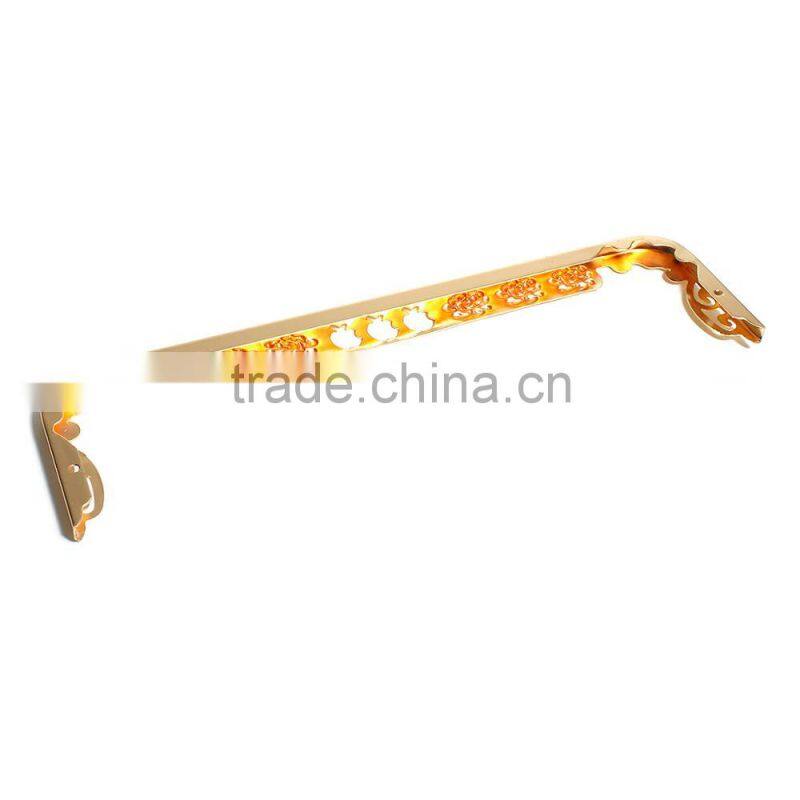 Iron Based Alloy Kiss Clasp Purse Frame Apple Fruit Gold Plated Flower 21.5cm(8 4/8") x 5.4cm(2 1/8"), 1 Piece