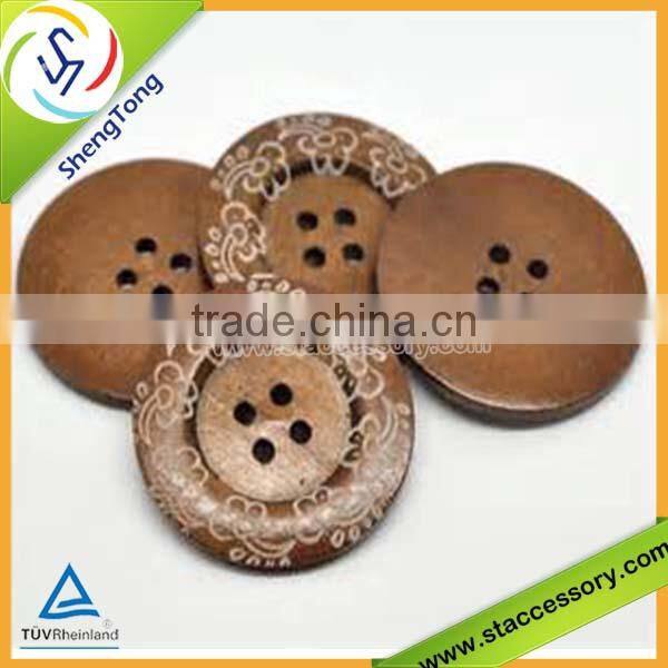fancy coat wooden buttons