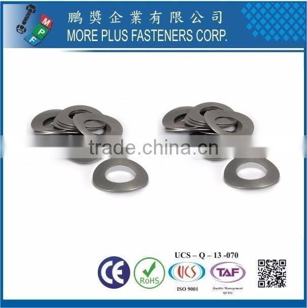 Taiwan Stainless Steel 18-8 Copper Brass Aluminum Curved Washer Curved Spring Washers Custom Curved Washers