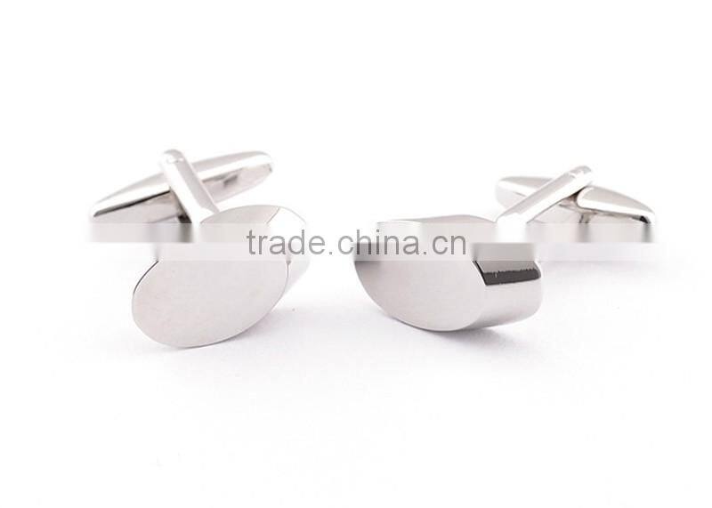 2 PCS Silver Stainless Steel Cufflinks Shirt Wedding jewelly