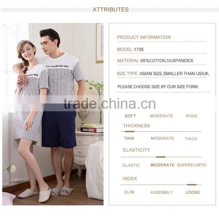 Competitive price Qianxiu men summer onesie fashion cotton sleepwear pajamas