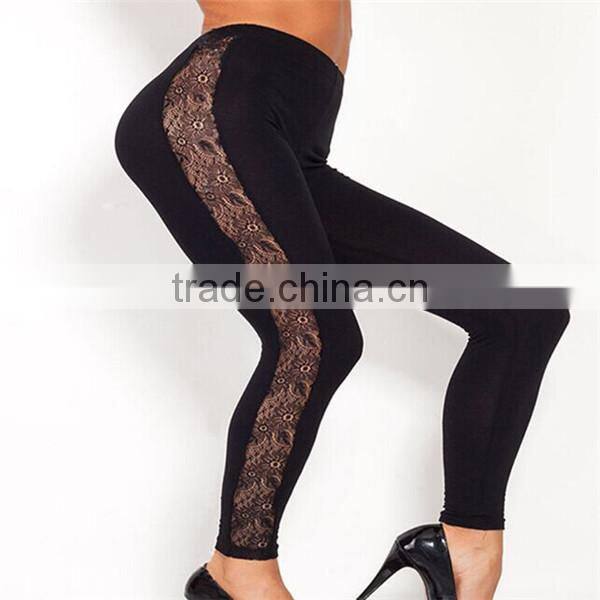 Women Lace Sexy Leggings Skinny Stretch Summer Trousers Casual Pencil Long Pants