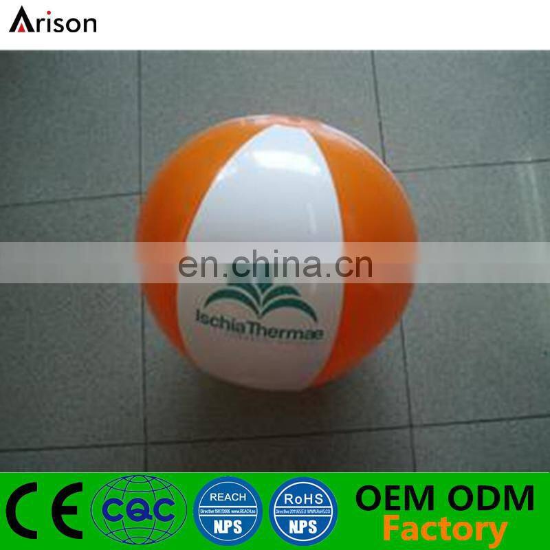 Inflatable white and yellow water ball for promotional gifts