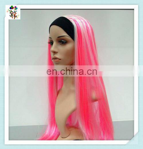Long White With Black Chopsticks Witch Halloween Party Wigs HPC-0081
