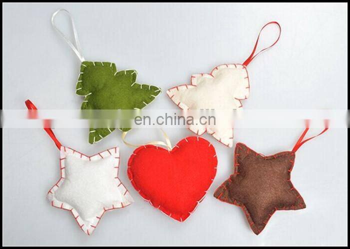 3D star stitched stuffing felt christmas figure hanging decoration