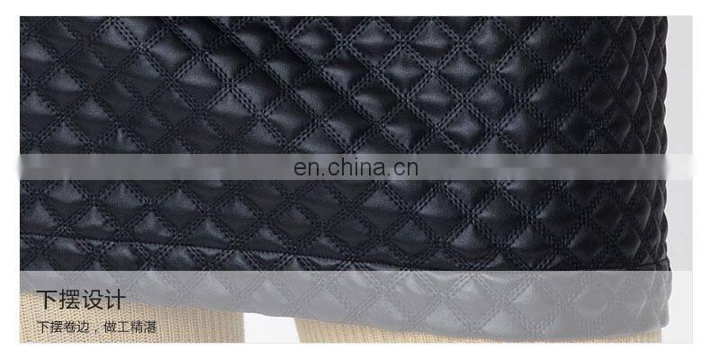 New european simple autumn&winter A-shape pencil bodycon PUleather mini ladies skirts