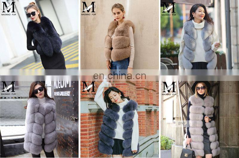 Wholesale New Fashion OEM Factory Real Fox Fur Vest/Coat for Women