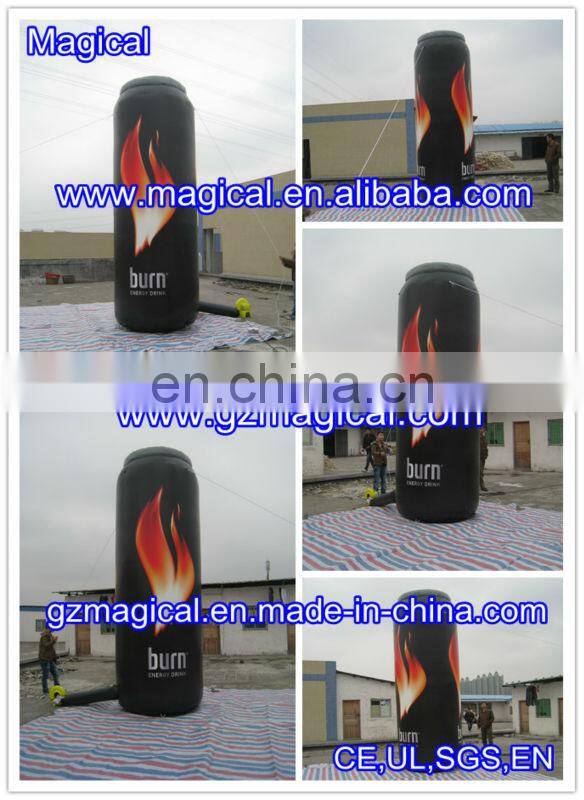 various inflatable soda beverage can model display