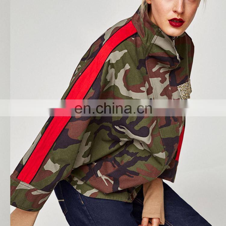 OEM High Quality Winter Camouflage Military Jacket For Women