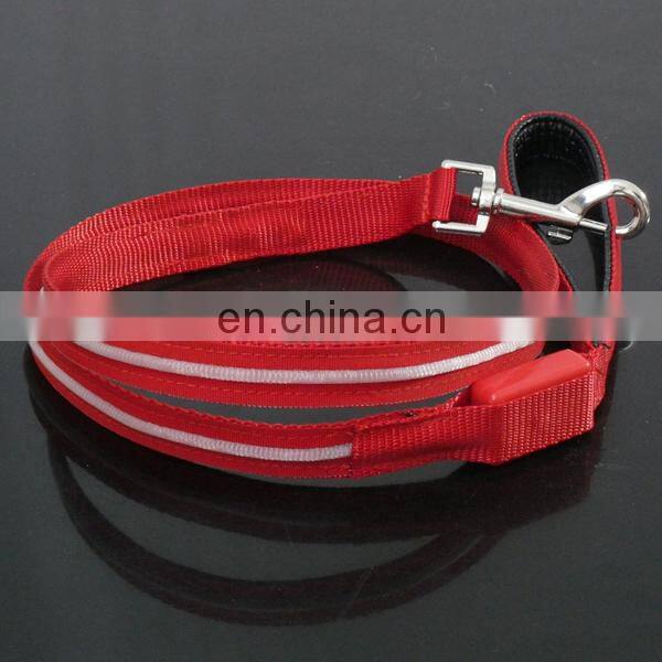 Popular electric flashing dog leash adjustable dog leash colorful leash