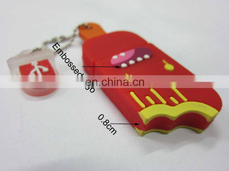 New cheap customize design red pvc 128gb bootable usb drive keychain